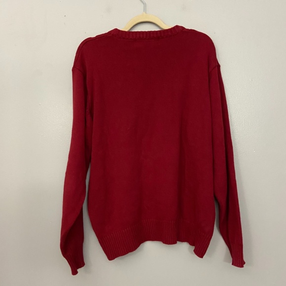 Oscar De La Renta Men’s Red Crew Neck Sweater XL - Picture 4 of 4